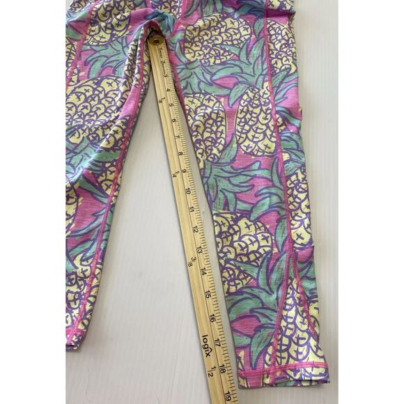Ivory Ella Pineapple Print fold Over Waistband Capri Leggings Women/Juniors  XS - Picture 6 of 9